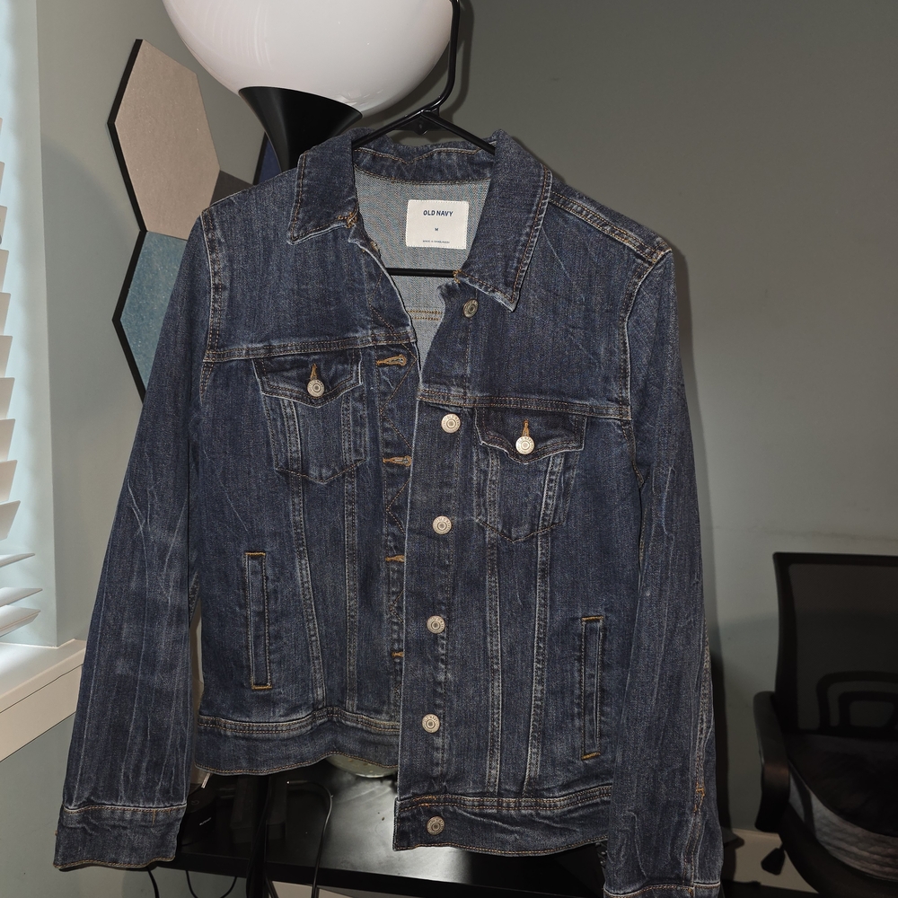 Old Navy Dark Blue Denim Trucker Jacket